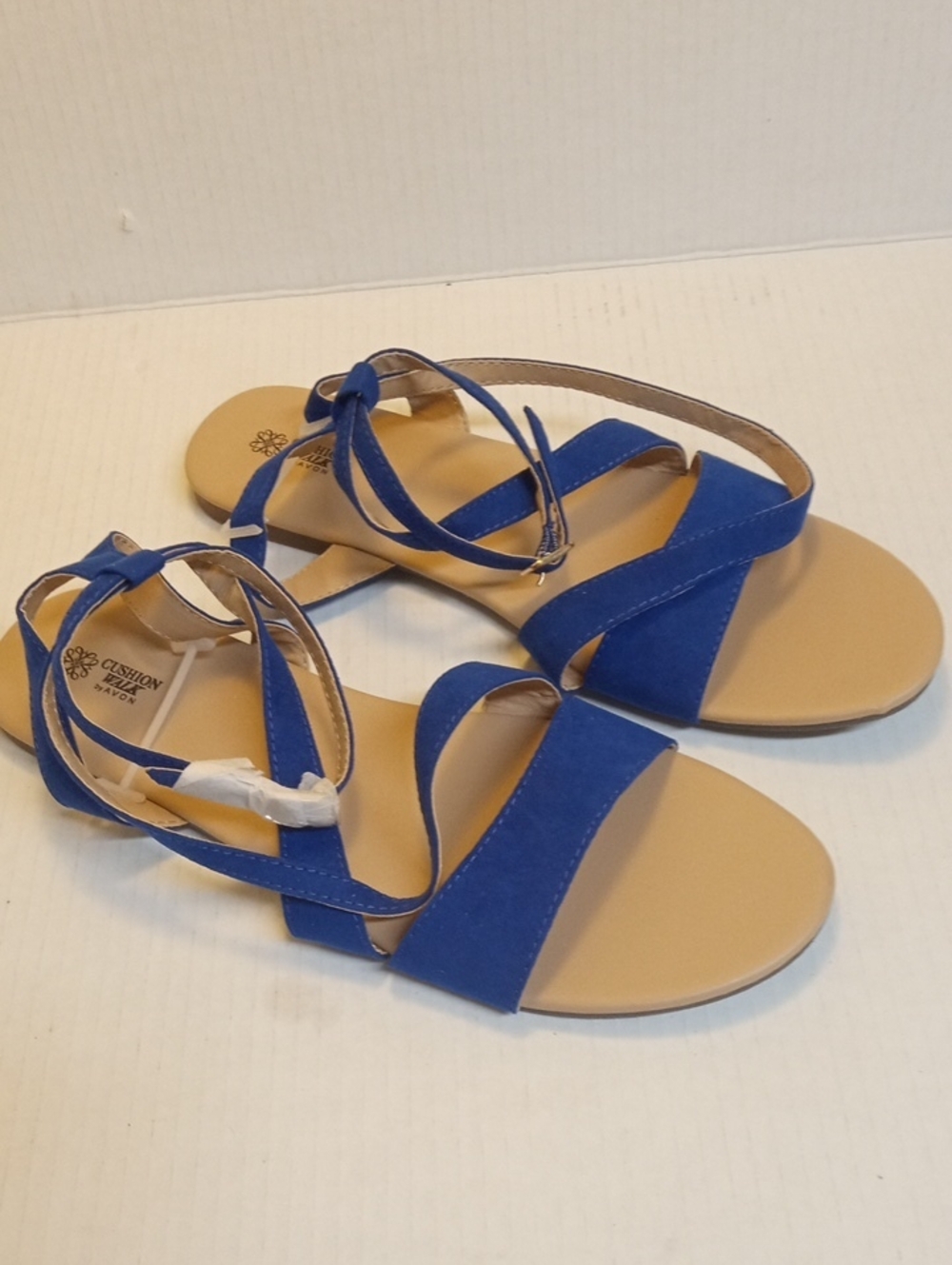 Avon Women's Sandals Size 11 Wrap Around Ankle Sandals Royal Blue NWOT